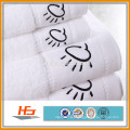 luxury personal embroidered white face towel/towel sets